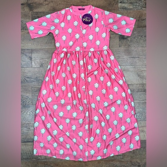 NWT! Cotton Candy Muslin Flare Dress Magic School Bus Dress Mrs. Frizzle - Picture 3 of 15